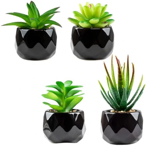 P-87213237673030-20260405142303.webp Unyqoos® Set van Vier Kunstplanten in Keramische Pot voor Stijlvolle Interieurdecoratie