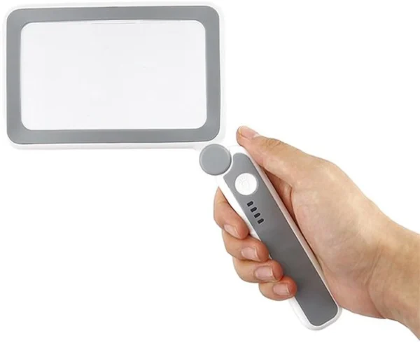 Unyqoos® Handige leesloep met verstelbare handgreep en LED-verlichting voor senioren