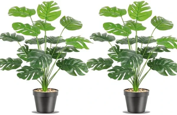 P-87213237676240-20260405142335.webp Unyqoos® Tropische kunstplant in pot met 18 verstelbare takken voor huis en kantoor