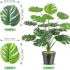 P-87213237676242-20260405142340.webp Unyqoos® Tropische kunstplant in pot met 18 verstelbare takken voor huis en kantoor