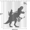 Unyqoos® Grappig Katten Dinosaurus Douchegordijn 180x200 cm met Waterdichte Polyester Stof en Inclusief Haken