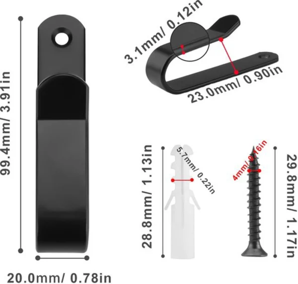 Unyqoos® Stevige wandhouder set voor snowboard en skateboard met eenvoudige installatie