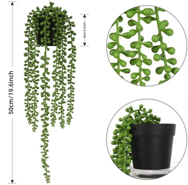 P-87213237702732-20260405142410.webp Unyqoos® Set van Twee Realistische Kunstplanten met Decoratief Plantenkoord voor Interieur