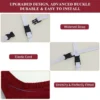 Unyqoos® Set van 4 elastische fluwelen stoelhoezen voor eetkamerstoelen