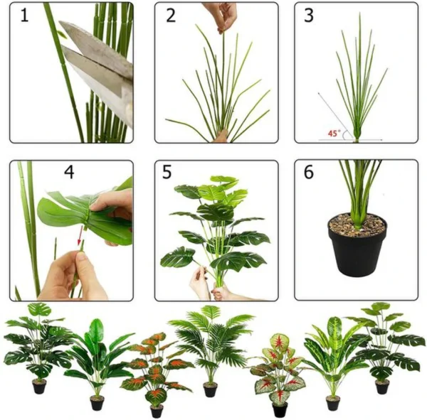Unyqoos® Realistische kunstpalm in pot voor stijlvolle interieurdecoratie