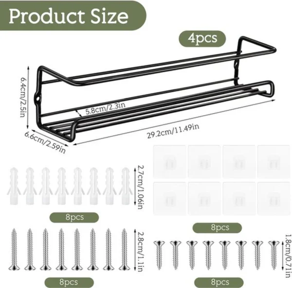 P-87213237732741-20260406102709.webp Unyqoos® Ruim en flexibel kruidenrek voor wandmontage met diverse installatiemogelijkheden