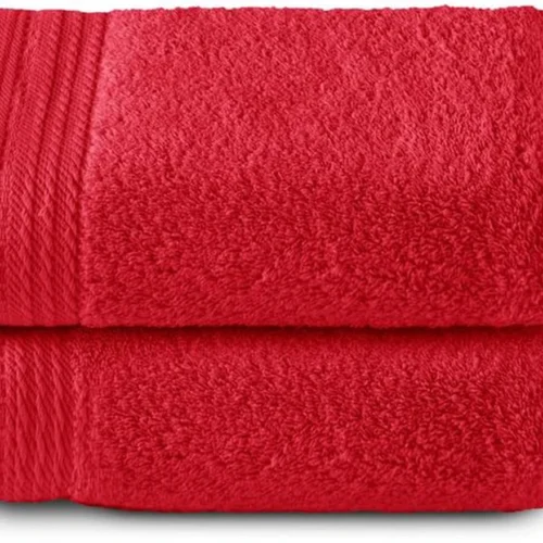 P-87213237751170-20260405184817.webp Unyqoos® Set van twee luxe rode katoenen badhanddoeken voor dagelijks gebruik