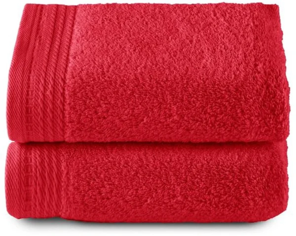 P-87213237751170-20260405184817.webp Unyqoos® Set van twee luxe rode katoenen badhanddoeken voor dagelijks gebruik