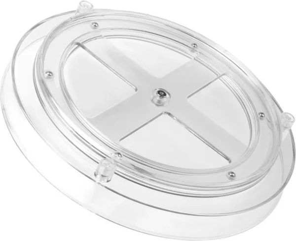 P-87213237760392-20260406102733.webp Unyqoos® Set van drie transparante draaiplateaus voor keuken en koelkast organisatie
