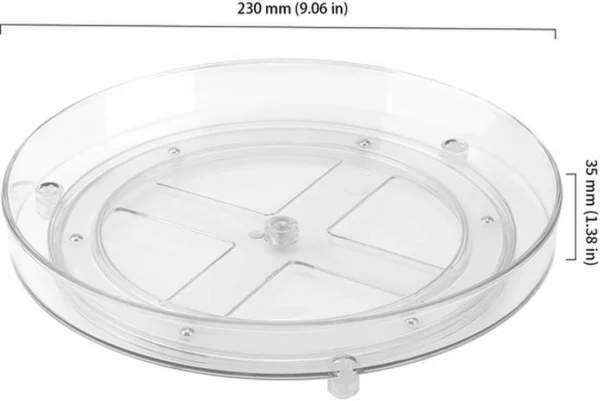 P-87213237760396-20260406102749.webp Unyqoos® Set van drie transparante draaiplateaus voor keuken en koelkast organisatie