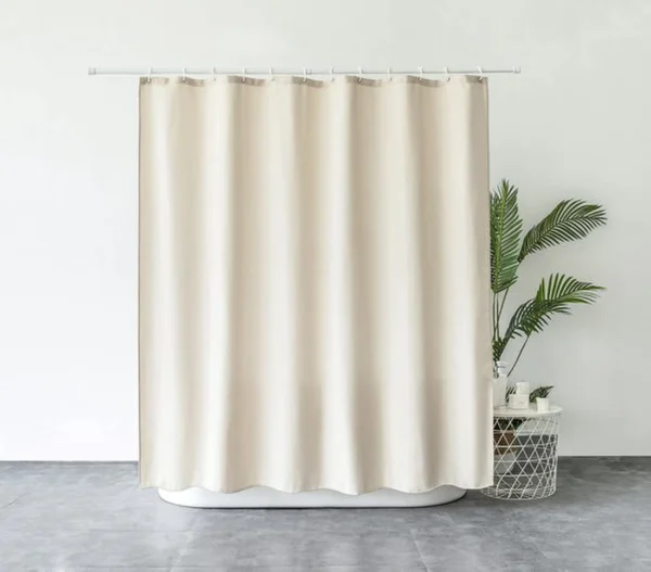 Unyqoos® Elegant en Functioneel Douchegordijn van Linnen Stof, Waterdicht en Schimmelbestendig voor Badkamer