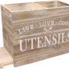Unyqoos® Stijlvolle Houten Keukenorganizer met Twee Compartimenten en Verwijderbare Bodem voor Optimaal Gebruiksgemak