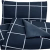 P-87213237782312-20260405105238.webp Unyqoos® Marineblauwe microvezel dekbedovertrekset met hoekbanden voor comfortabel slapen