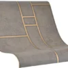 Unyqoos® Stijlvol goudbruin vliesbehang met metallic strepen voor elke kamer