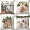 P-87213237810190-20260406113620.webp Unyqoos® Set van 4 decoratieve kerstkussenhoezen voor sfeervolle woonkamers en slaapkamers