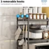 Unyqoos® Uittrekbare Keukenorganizer met Magnetronhouder en Veelzijdige Opslagoplossing