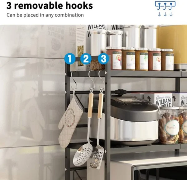 Unyqoos® Uittrekbare Keukenorganizer met Magnetronhouder en Veelzijdige Opslagoplossing