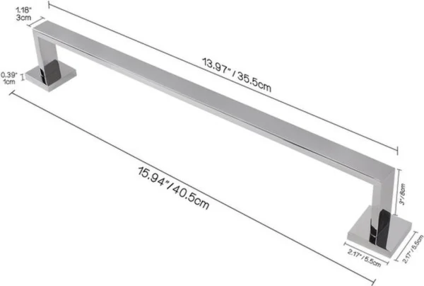 Unyqoos® Roestvrijstalen handdoekhouder voor badkamer en keuken met modern design