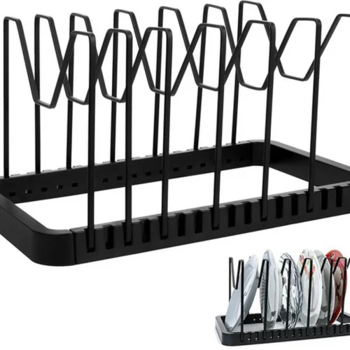 Unyqoos® Verstelbare pannendekselhouder voor optimale keukenorganisatie en ruimtebesparing
