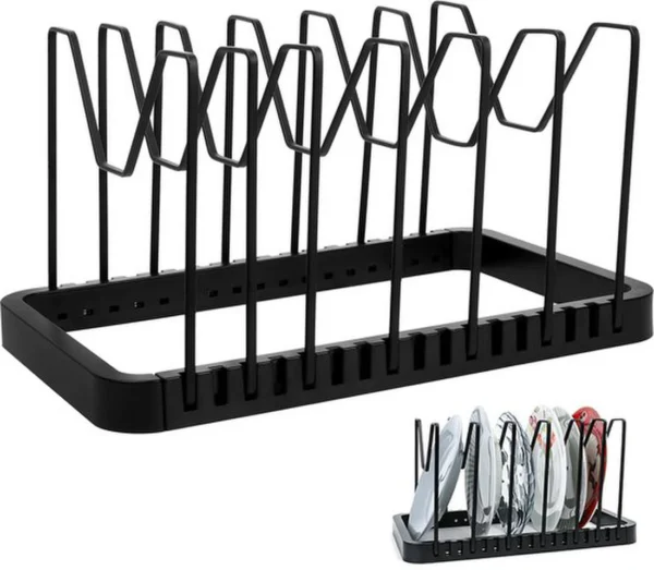 Unyqoos® Verstelbare pannendekselhouder voor optimale keukenorganisatie en ruimtebesparing