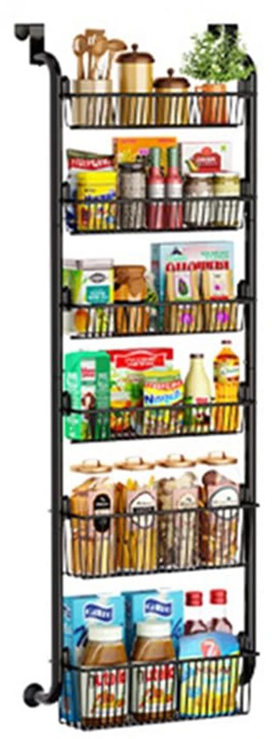Unyqoos® Deurhanger met verstelbare opbergrekken voor keuken, badkamer en slaapkamer, geschikt voor diverse toepassingen