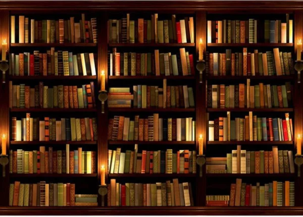 P-87213237875780-20260405114323.webp Unyqoos® Modern vliesfotobehang met bibliotheekmotief voor woonkamer of slaapkamer