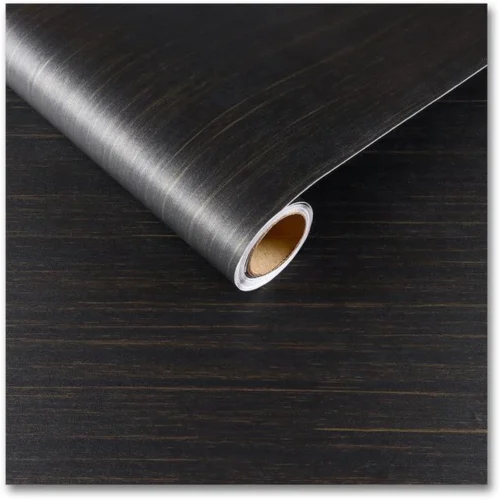 Unyqoos® Zelfklevende Zwart Gouden Houtlook Folie voor Meubels en Wanden 30cm x 200cm