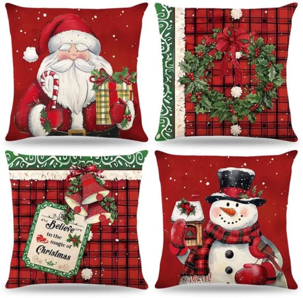 P-87213237881240-20260406113801.webp Unyqoos® Set van vier sfeervolle rode kerstkussenslopen voor een feestelijk interieur