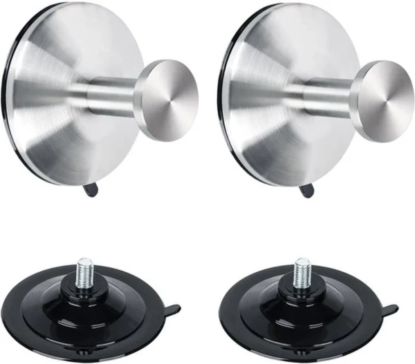 Unyqoos® Roestvrijstalen zuignaphaken set voor badkamer en meer zonder boren