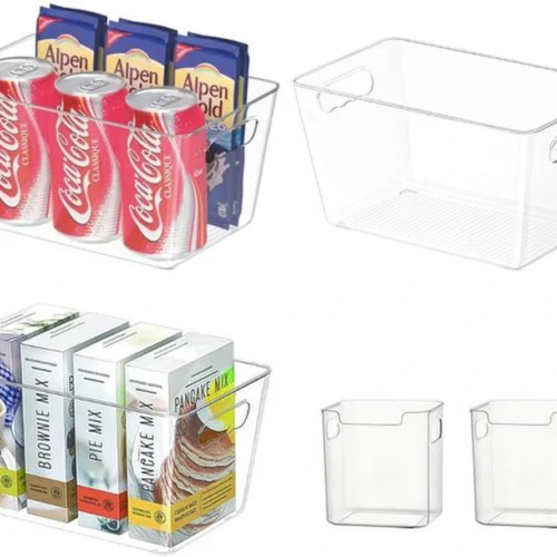 P-87213237893120-20260406095335.webp Unyqoos® Set van vijf transparante opbergdozen voor een georganiseerde keuken en koelkast