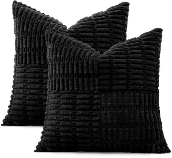 P-87213237894350-20260406113955.webp Unyqoos® Set van 2 decoratieve corduroy kussenslopen met streeppatroon voor woondecoratie