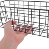 Unyqoos® Zwarte metalen opbergmand zonder boren voor badkamer en keuken, zelfklevend en ruimtebesparend ontwerp
