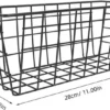 Unyqoos® Zwarte metalen opbergmand zonder boren voor badkamer en keuken, zelfklevend en ruimtebesparend ontwerp