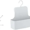 Unyqoos® Handige witte douchecaddy zonder boren met beweegbare haak voor badkamer