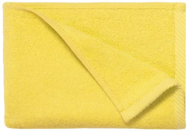 Unyqoos® Zachte en absorberende handdoekenset van katoen in frisse citroenkleur