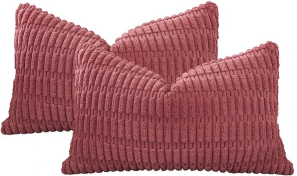 P-87213237974231-20260406114037.webp Unyqoos® Set van 2 decoratieve corduroy kussenslopen voor woonkamer en slaapkamer
