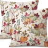 P-87213237987580-20260406112154.webp Unyqoos® Set van 2 decoratieve herfstkussenslopen met pompoen en esdoornblad ontwerp