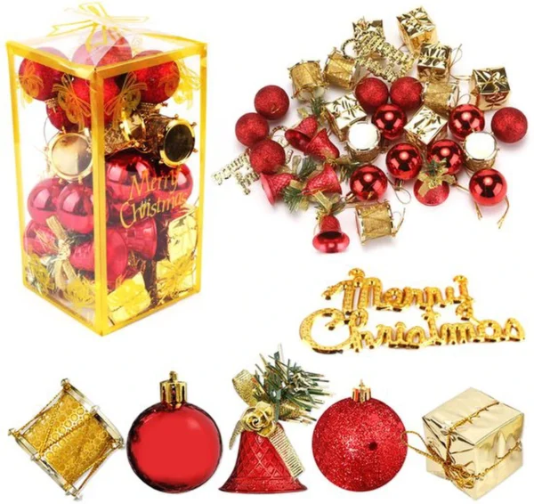 P-87213237993040-20260406093940.webp Unyqoos® Set van 32 breukvaste rode kerstballen voor binnen en buiten decoratie