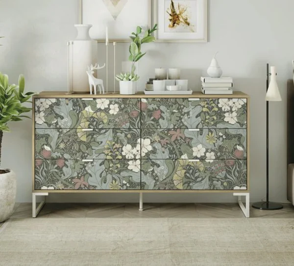 Unyqoos® Botanische Zelfklevende Meubelfolie voor Stijlvolle Interieurdecoratie - 41 x 300 cm