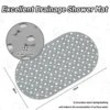 Unyqoos® Ovale antislip douchemat met afvoergaten en wasbare TPR-constructie