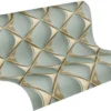 P-87213238018924-20260405113506.webp Unyqoos® Modern 3D Eucalyptus Vliesbehang in Goud en Blauw voor Interieurdecoratie