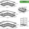 P-87213238022401-20260405174552.webp Unyqoos® Vierdelige set zwarte badkamerplanken zonder boren voor optimale organisatie