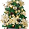 Unyqoos® Betoverende mini-kerstboom van 60 cm met decoraties voor feestelijke sfeer