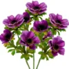 P-87213238028990-20260405135506.webp Unyqoos® Set van drie paarse kunstanemonen voor stijlvolle interieurdecoratie