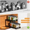 Unyqoos® Kruidenrek voor Keukenkast met Uittrekbaar en Verstelbaar Ontwerp voor Optimale Organisatie