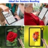 Unyqoos® Ergonomisch lichtgewicht vergrootglas voor comfortabel lezen van kleine tekst