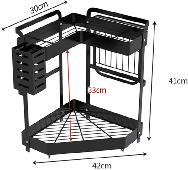 P-87213238048171-20260406103012.webp Unyqoos® Ruimtebesparend Keuken Hoekrek met Veelzijdige Opbergmogelijkheden voor Kruiden en Keukengerei