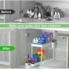 P-87213238051117-20260406094943.webp Unyqoos® Twee-Lagen Verstelbare Onderkast Organizer met Haken en Hangbeker voor Badkamer en Keuken