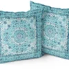 Unyqoos® Set van 2 Boho Kussenhoezen met Vintage Design in Diep Blauw, 45 x 45 cm