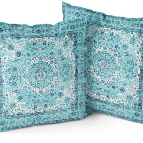 P-87213238065900-20260406112456.webp Unyqoos® Set van 2 Boho Kussenhoezen met Vintage Design in Diep Blauw, 45 x 45 cm